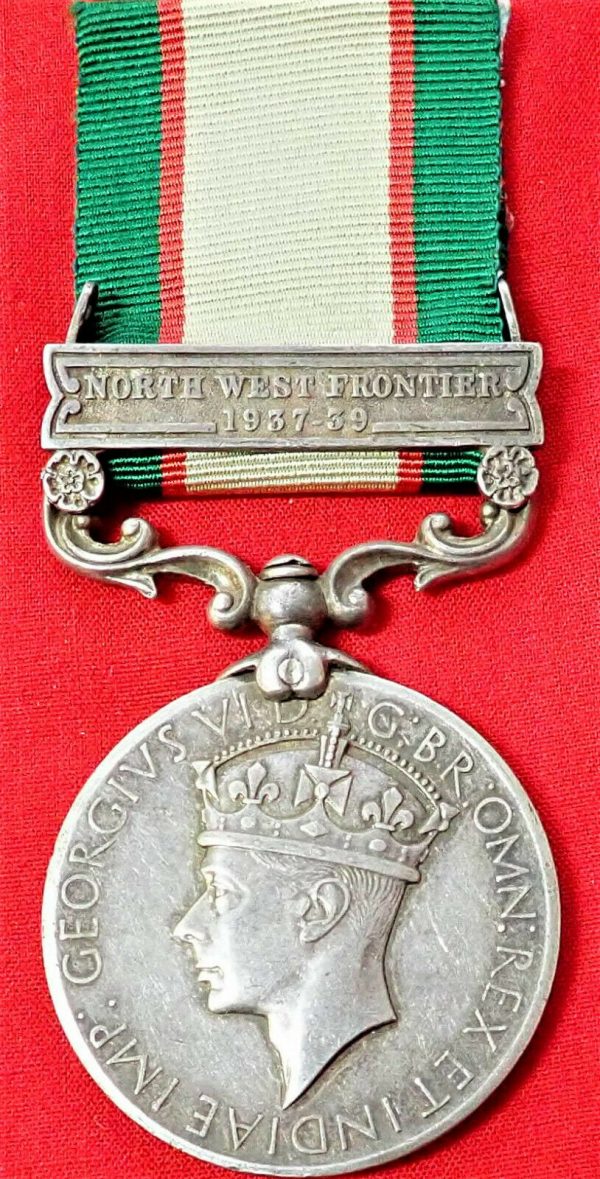 1936-39 BRITISH INDIA SERVICE MEDAL WW2 AFGHANISTAN 2nd PUNJAB REGIMENT - Image 2