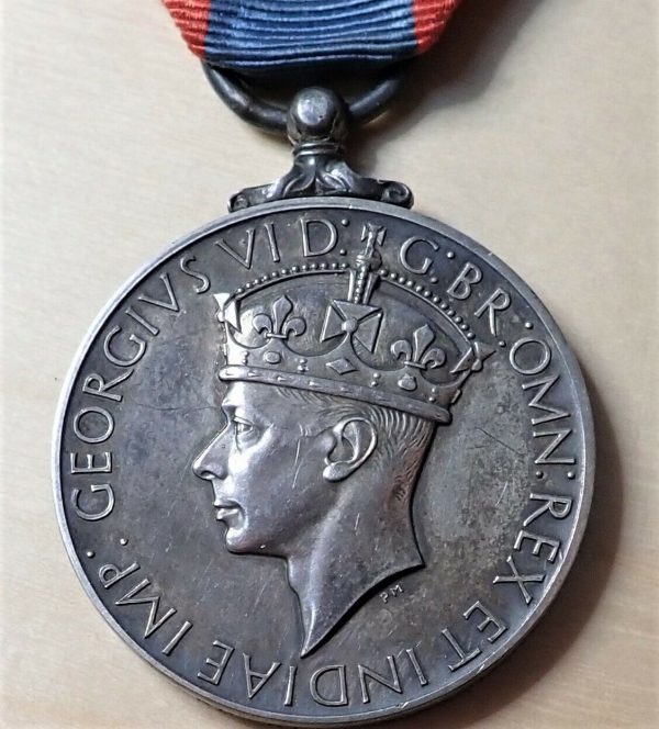 1947 POST WW2 IMPERIAL SERVICE MEDAL GEORGE VI EDWARD MINNS A SUPERINTENDANT LPR