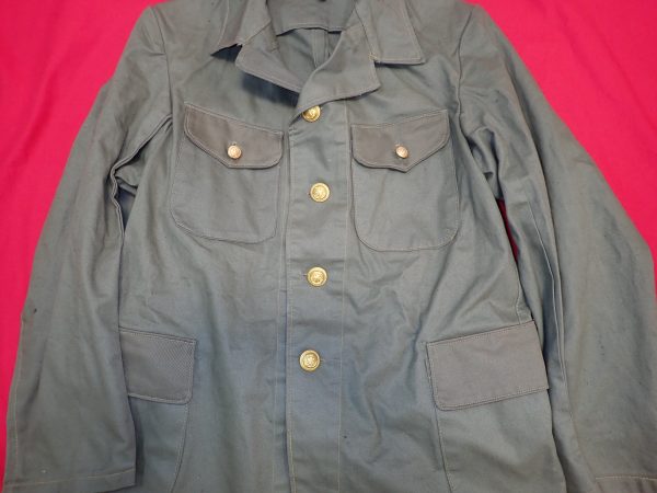 WW2 JAPANESE SPECIAL NAVAL LANDING FORCE GREEN FATIGUE UNIFORM SHIRT - Image 4