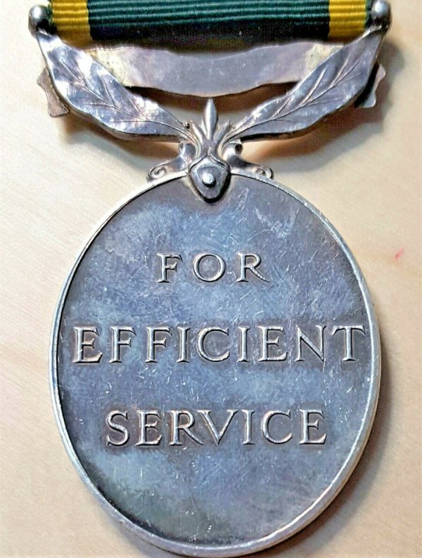 POST WW2 ERA BRITISH ARMY TERRITORIAL EFFICIENCY MEDAL 1948 - 1953 - Image 3