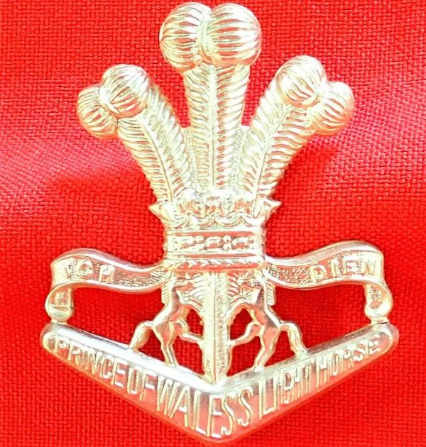 POST WW2 AUSTRALIAN ARMY 4/19th PRINCE WALES LIGHT HORSE UNIFORM CAP BADGE