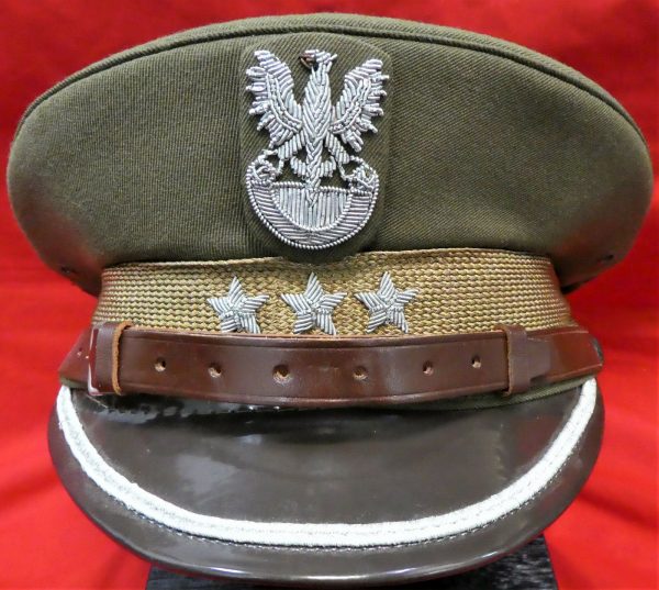 POST WW2 POLAND ARMY OFFICER CAPTAIN UNIFORM PEAKED CAP