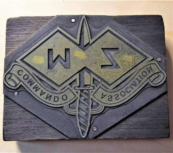 Vintage WW2 Australian Army M & Z Force ink block association stamp