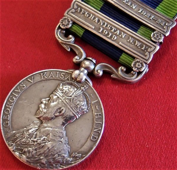 WAZIRISTAN & AFGHANISTAN BRITISH INDIA GENERAL SERVICE MEDAL WW1 SIKH INFANTRY