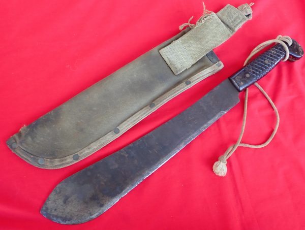 WW2 Australian machete Knife with scabbard dated 1945 - Image 3