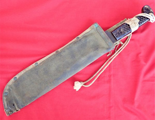 WW2 Australian machete Knife with scabbard dated 1945 - Image 6