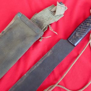 WW2 Australian machete Knife with scabbard dated 1945