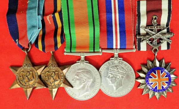 WW2 BRITISH ARMY GROUP OF 5 MEDALS TO BURTON INFANTRY CORPS OF COMMISSIONAIRES