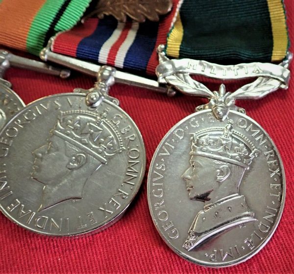 WW2 BRITISH ARMY MILITIA GROUP OF 6 MEDALS ROYAL CORPS OF SIGNALS M.I.D. SICILY - Image 3