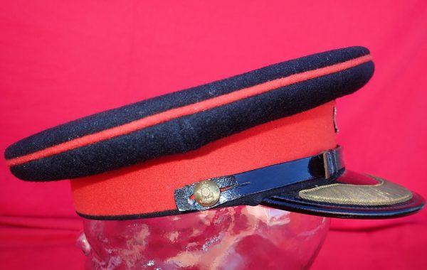 WW2 BRITISH ARMY PIONEER OFFICER'S UNIFORM PEAKED CAP HAT PATROL BLUES - Image 3