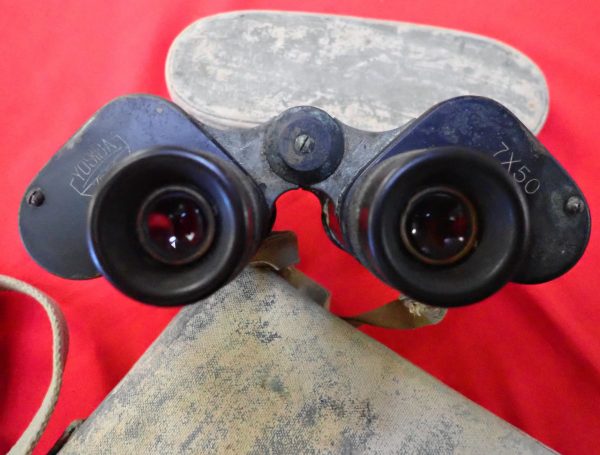 WW2 Imperial Japanese Army 7 X 50 binoculars with tropical case by Yosida Tokyo - Image 5