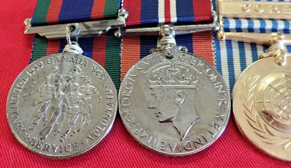 WW2 & KOREAN WAR CANADIAN GROUP OF 4 MEDALS TO MAYER - Image 2