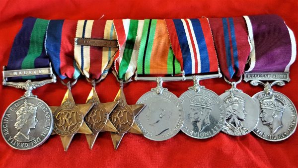 WW2 & Malaya British Army medal group of 8 to Captain Norton. R.A.M.C. - Image 2