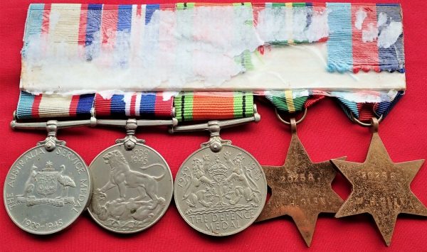 WW2 ROYAL AUSTRALIAN NAVY GROUP OF 5 MEDALS TO 20258 W.H.GLEN. WITH DOG TAG. - Image 2