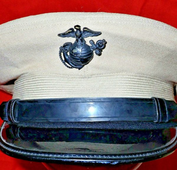 1960's US MARINE CORPS VIETNAM WAR PERIOD OFFICERS UNIFORM PEAKED CAP