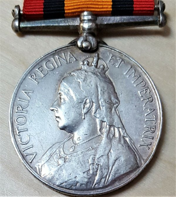 PRE WW1 BRITISH BOER WAR SERVICE MEDAL LADYSMITH DISTRICT MOUNTED TROOP LANE