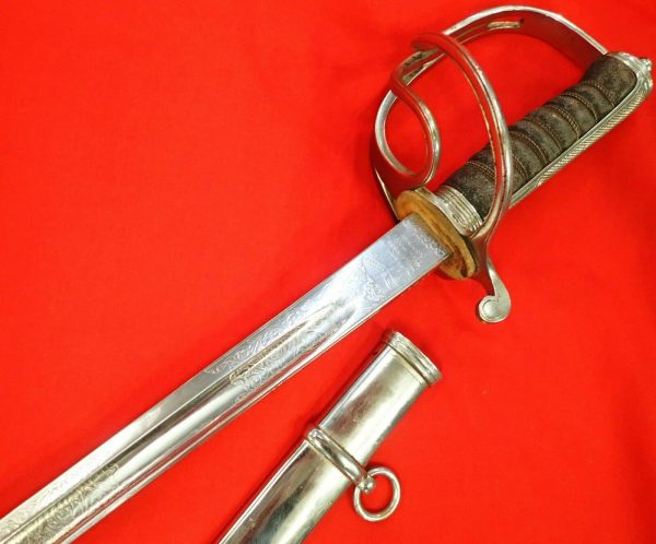 WW1 1822 BRITISH ROYAL ARTILLERY OFFICERS SWORD & SCABBARD BY WILKINSON