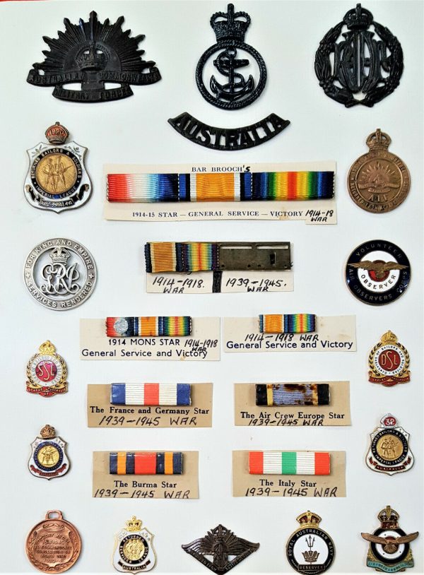 WW1 & WW2 AUSTRALIAN ARMY NAVY AIR FORCE BADGE & MEDAL LOT | JB ...