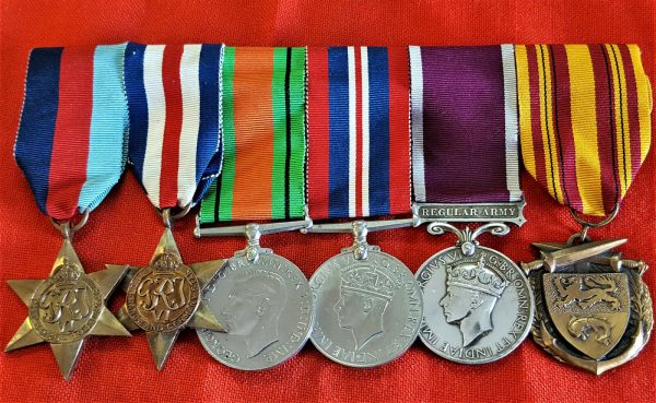 WW2 BRITISH ARMY CAMPAIGN MEDALS WITH LONG SERVICE & FRENCH DUNKIRK MEDAL