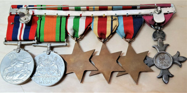 WW2 BRITISH NAVY OR AIR FORCE MBE & MID OFFICERS MEDAL GROUP - Image 3