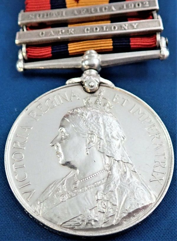 BOER WAR QUEENS SOUTH AFRICA MEDAL J.MCEWAN 4963 ARGYLL & SUTHERLAND HIGHLANDERS