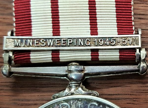 NAVAL GENERAL SERVICE MEDAL RARE CLASP MINE SWEEPING 1945-51 R.H DAVEY JX641172 - Image 5