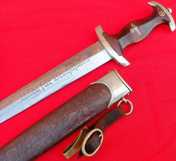 NAZI GERMANY 1ST MODEL 1933 SA DAGGER WITH SCABBARD BY F.DICK - Image 5