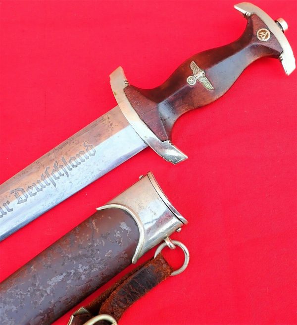 NAZI GERMANY 1ST MODEL 1933 SA DAGGER WITH SCABBARD BY F.DICK - Image 3