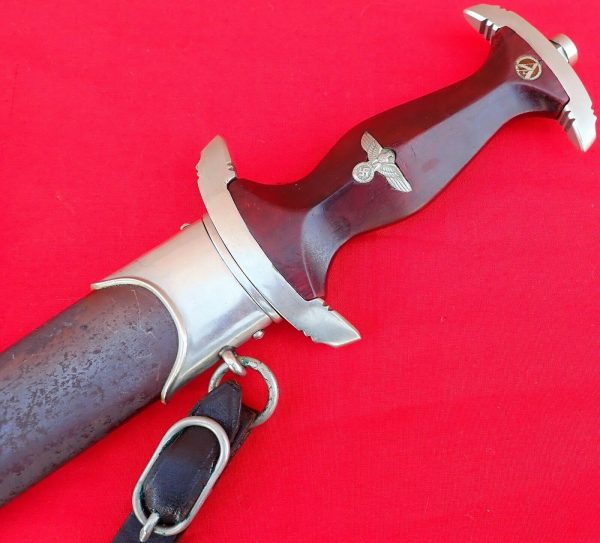 NAZI GERMANY 1ST MODEL 1933 SA DAGGER WITH SCABBARD BY GEBRUDER HELLER - Image 7