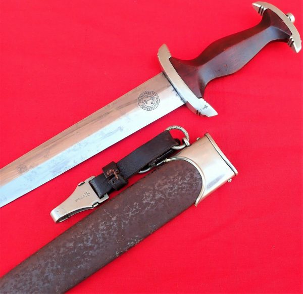 NAZI GERMANY 1ST MODEL 1933 SA DAGGER WITH SCABBARD BY GEBRUDER HELLER - Image 5