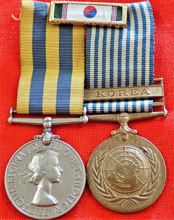 ROYAL AUSTRALIAN NAVY KOREAN WAR MEDAL PAIR J T KENNEDY HMAS ANZAC 2 TOURS