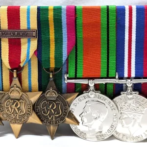 WW2 AUSTRALIAN AFRICA PACIFIC KOKODA MEDAL GROUP REPLICA ANZAC MOUNTED TO WEAR