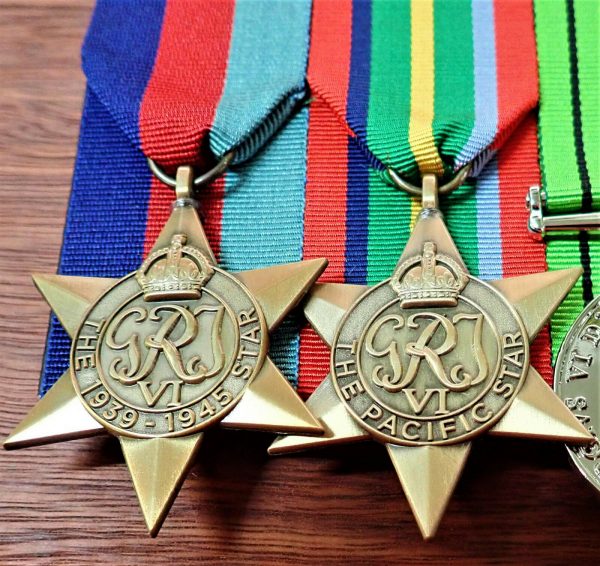 WW2 AUSTRALIAN PACIFIC KOKODA MEDAL GROUP REPLICA ANZAC MOUNTED TO WEAR GROUP - Image 2