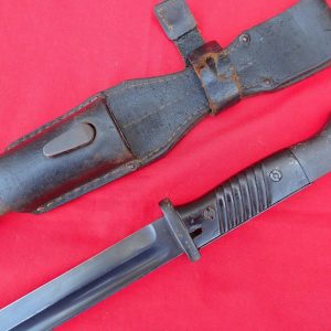 RARE WW2 JETTER & SCHEER WW2 GERMAN K98 BAYONET SCABBARD & 1938 LEATHER FROG