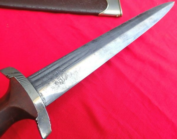 RARE WW2 GERMAN 1ST MODEL 1933 SA DAGGER WITH SCABBARD BY CR LINDER OF SOLINGEN - Image 8