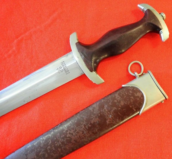 WW2 GERMAN 1ST MODEL 1933 SA DAGGER WITH SCABBARD BY F HERDER OF SOLINGEN - Image 7