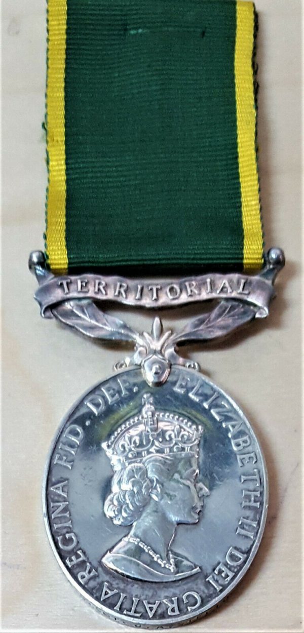 POST WW2 ERA BRITISH ARMY TERRITORIAL EFFICIENCY MEDAL 1953-2000 J A STEPTOE - Image 2