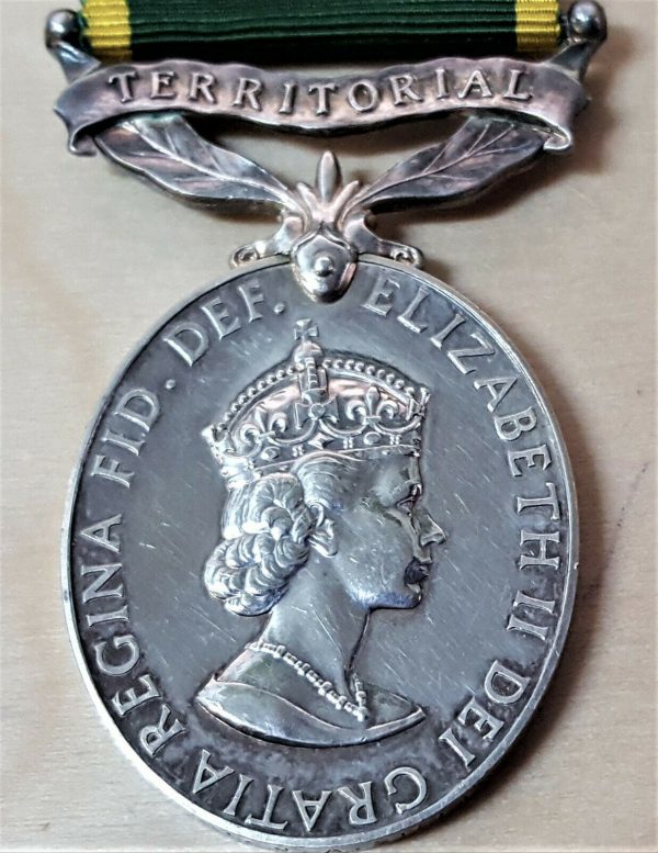 POST WW2 ERA BRITISH ARMY TERRITORIAL EFFICIENCY MEDAL 1953-2000 J A STEPTOE