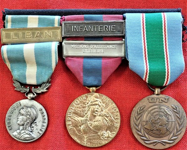 POST WW2 FRENCH ARMY MILITARY CAMPAIGN SERVICE MEDALS LIBYA