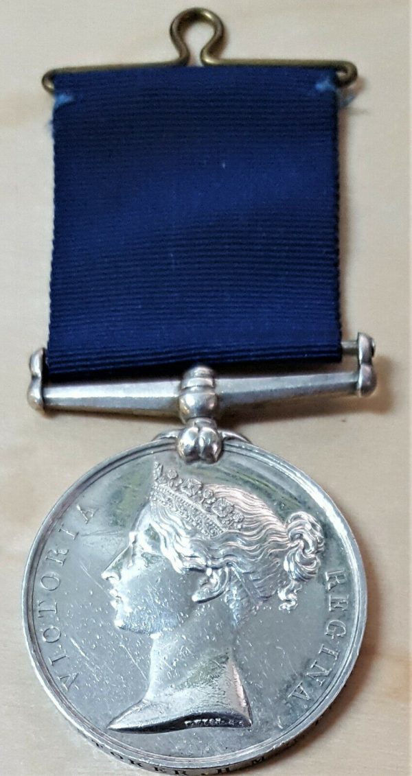 PRE WW1 BRITISH NAVY LONG SERVICE GOOD CONDUCT MEDAL STOKER JOHNSON HMS FEARLESS - Image 2