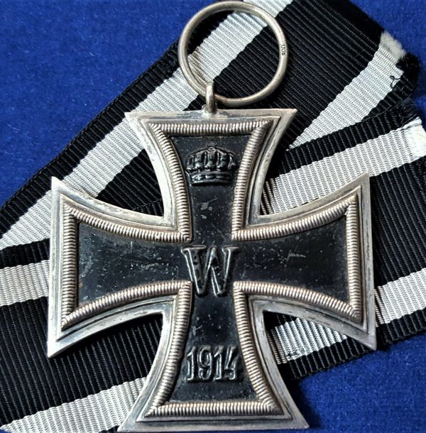 RARE .800 SILVER WW1 GERMANY IRON CROSS 2ND CLASS MEDAL FIRST WORLD WAR