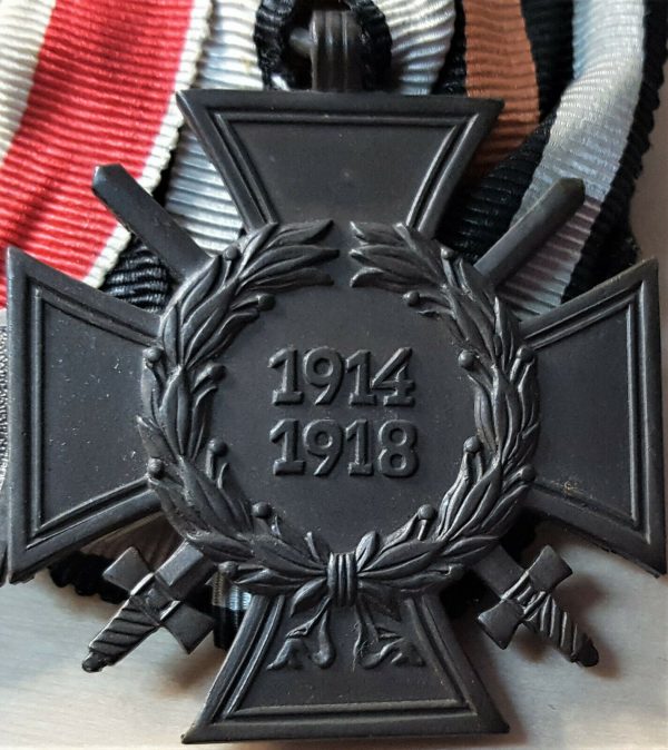 RARE WW1 GERMANY IRON CROSS & ORDER OF THE RED EAGLE MEDAL BAR - Image 4