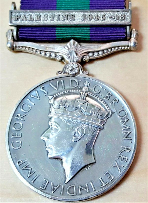 SCARCE COLDSTREAM GUARDS PALESTINE 1945-48 BRITISH GENERAL SERVICE MEDAL