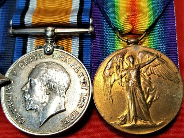 WW1 BRITISH ARMY 1914 STAR MEDAL 3RD BATTALION RIFLE BRIGADE & LABOUR CORPS - Image 3