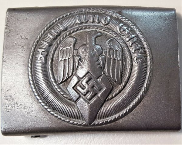 WW2 GERMAN HITLER YOUTH UNIFORM BELT BUCKLE BY EBBER & CO, LUDENSCHEID