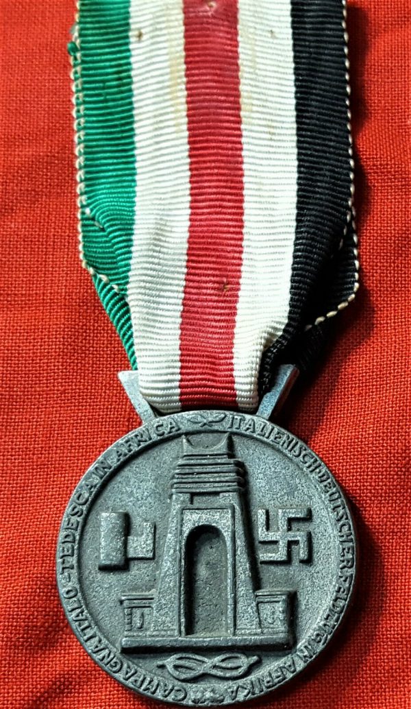 WW2 ITALIAN & GERMAN NORTH AFRICAN CAMPAIGN MEDAL BY LORIOLI OF MILAN - Image 2