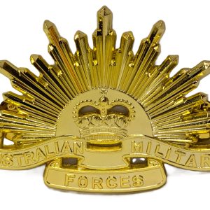 5TH TYPE VIETNAM WAR ERA AUSTRALIAN ARMY RISING SUN UNIFORM CAP BADGE REPLICA