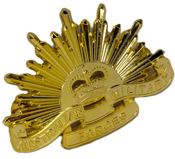 5TH TYPE VIETNAM WAR ERA AUSTRALIAN ARMY RISING SUN UNIFORM CAP BADGE REPLICA - Image 3