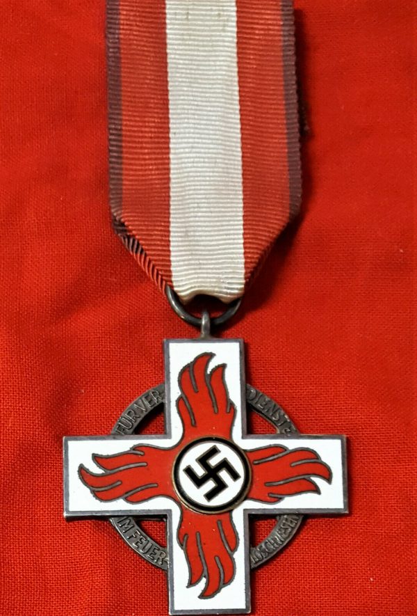 WW2 NAZI GERMANY FIRE BRIGADE DECORATION CROSS 2ND CLASS - Image 2