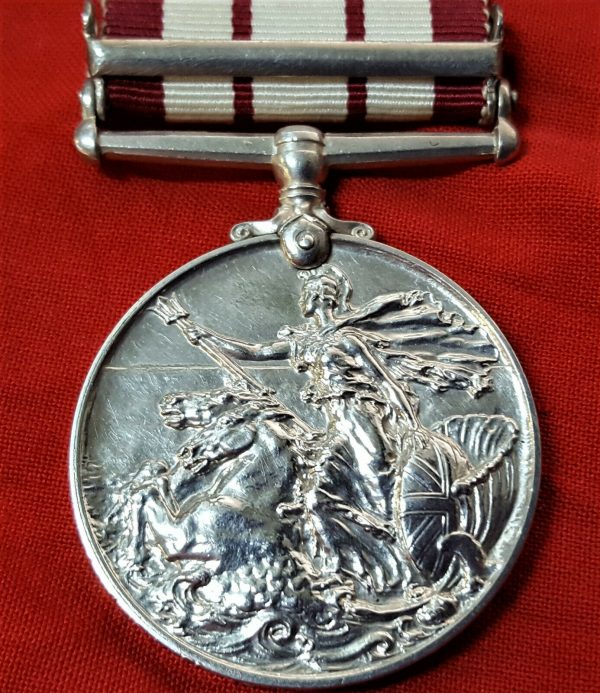 BRITISH ROYAL NAVY NAVAL GENERAL SERVICE MEDAL CLASP PALESTINE 1945-48 CUMMINGS - Image 3